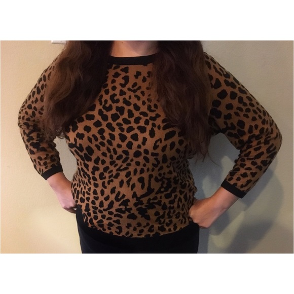 Talbots Leopard Print Pullover Size XL - Picture 5 of 8
